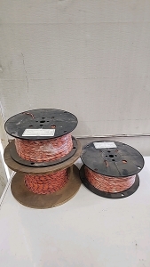 (3) Rolls Of Allied Wire 14 Gauge Orange/Black Wire