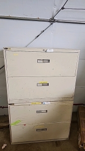 (2) 36" x 18" x 28" 2-Drawer Metal Filing Cabinets