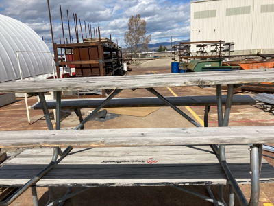 Wood Metal Picnic Table