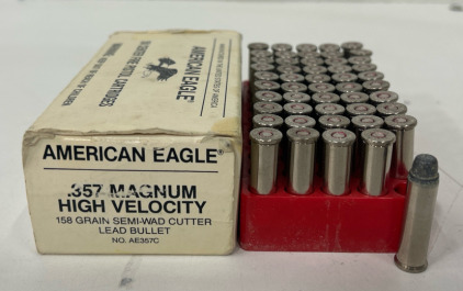(1) Box Of American Eagle .357 Magnum Ammunition Cartridges