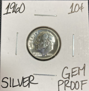 1960 Gem Proof Silver Roosevelt Dime