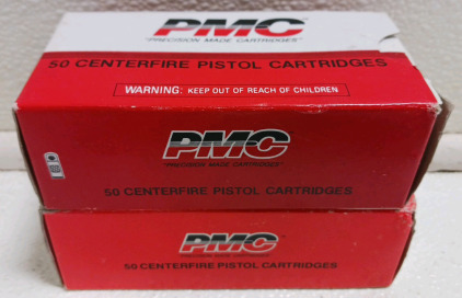 (2) Boxes of PMC 50 Centerfire Pistol Cartridges. 357B-125Gr & 357C- 140Gr