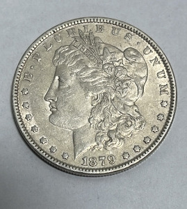 Authentic 1879 Morgan 90% Silver Dollar