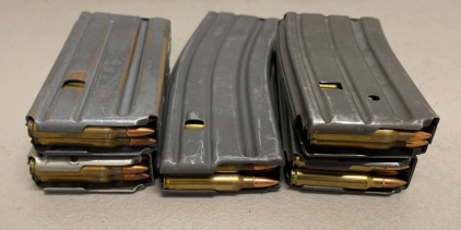 (5) Full Magazines Of .223 Ammunition Cartridges