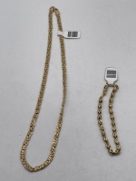 17” Chain 14KYG & 14KYG Bracelet