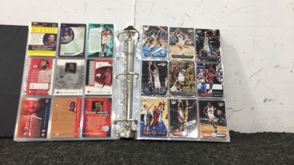 Binder Full of NBA Fleer And Topps Cards