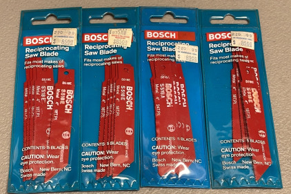 (4) Packs Of 5 Bosch Reciprocating Saw Blades