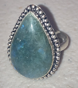 (1) Size 10 Ring Flashy Labradorite Gemstone