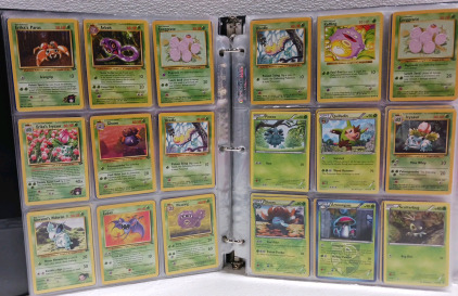 28 Pages of Pok&eacute;mon Trading Cards In Protective Binder