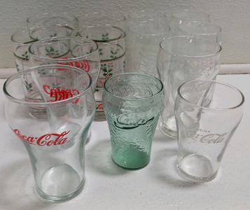 (13) Assorted Coca-Cola Glasses