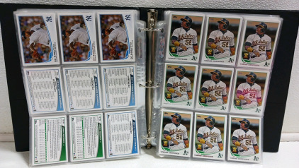 34 Pages of Topps Baseball Cards in Protective Binder/Sleeves