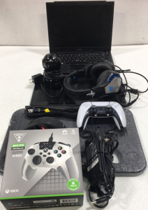 Assortment Eletronics Latitude/E4300 Labtop (2) Game Controllers Tethys Web Cam Butfulake Head Phones
