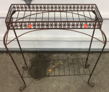 Allen Roth Indoor Outdoor Rectangular Steel Plant Stand28&rdquo;x25&rdquo;
