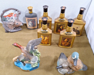 (2) Jim Beam/Ducks Unlimited Collectors Bottles (5) Beams Choice Collectors Bottles & More