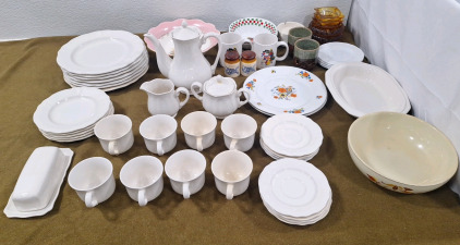 (35) Pieces Of Federalist Ironstone Dishware & More