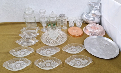 Collection Of Cut Glass Dishware & More