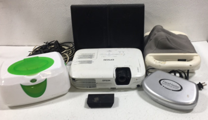 Epson LCD Projector With Speakers & More