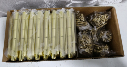 (2) 18 Pack Boxes of Satin Brass Door Hinges with Screws 4"X4"