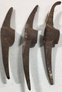 (3) Pick Ax Tools With out Handles (1)!18&rdquo;..(1)21&rdquo;3/8..(1).18&rdquo;Solid Steal