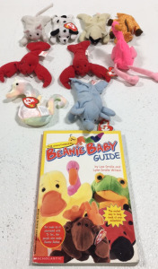 (9) Assorment Of Beanie Baby&rsquo;s (1) Book Beanie Baby Guide