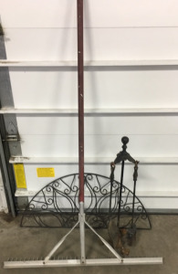 (1) Lawn Leaf Rake.(1)garden Stand.(1)Fire Place &Brush Cleaning Tools