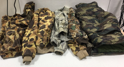 (4) Assortment Of Camo Coats Large