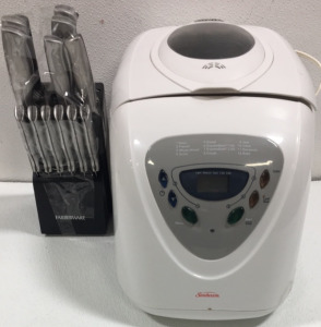 (1) Sunbeam Bread Maker (13) FarberWare Knife Set