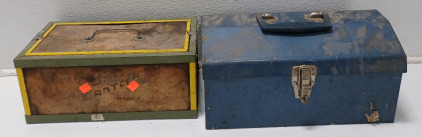 (1) Vintage Bait Canteen (1) Toolbox