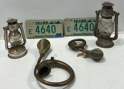 (2) Antique Gas Lamps and more