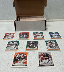 Sleeve of Football Cards