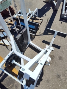Flex Fitness Donkey Calf machine. Disassembled