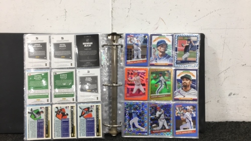 Binder Full of MLB Trading Cards