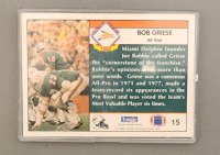 Bob Griese 1992 Autographed Card (Unverified), (4) Tom Brady And (4) Dan Marino Collectible Cards - 4