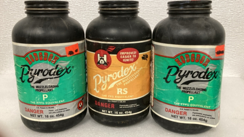 (3) Partial Bottles Of Pyrodex Black Powder