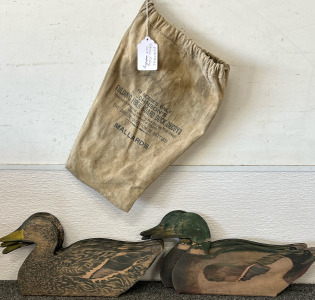 (7) Vintage Johnson&rsquo;s Folding Fiber Board Mallard Duck Decoys