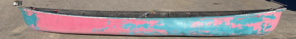 187&rdquo; Pink And Blue Two Seat Canoe