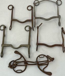 (5) Vintage Metal Horse Bits