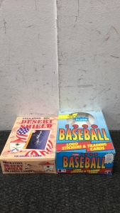 (1) Box 1990 Fleer Baseball Cards/ (1) Box 1991 Operation Desert Shield Cards