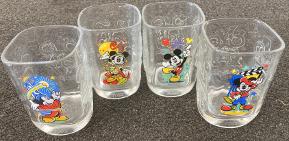 (4) Vintage Collectible Mickey Mouse 2000 Celebration Cups