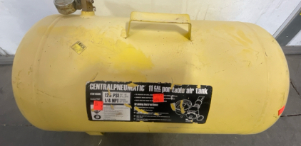 Portable 11 Gal Air Tank, Central Pneumatic