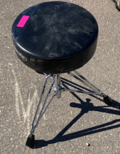 Black leather Drum Set Stool