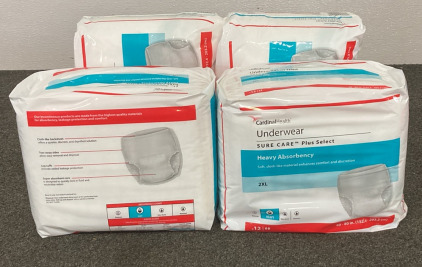 Cardinal Health Heavy Absorbency 2XL Protective Underwear (4 Packs Of 12)