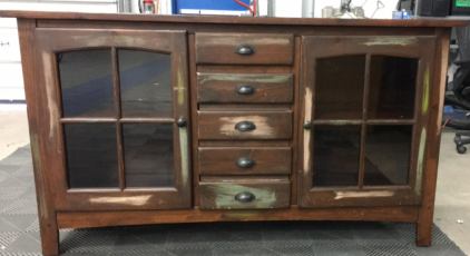 Entry Way Table W/ Drawers and Cupboards