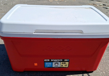 Red Igloo Cooler