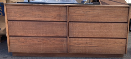 Leather Chair, 6 Drawer Dresser