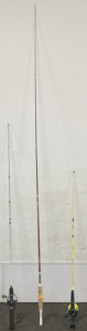 (1) TEBCO RT SERIES Fishing Rod, (1) REVELATION Fishing Rod,(1) TEBCO Fishing Rod