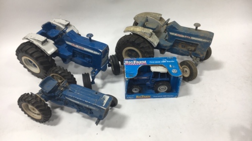 (4) Model Ford Tractors