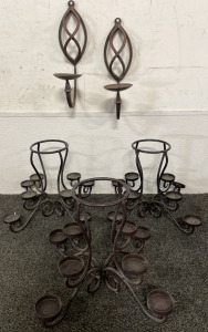 Variety Of Iron Candle Holders (5)