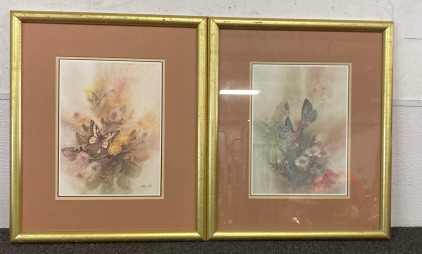 (2) Framed Butterfly Pictures