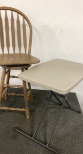 Bar Stool, Small Folding Table